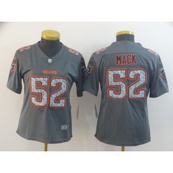 Women Nike Chicago Bears #52 Khalil Mack Gray Camo Vapor Untouchable Limited Jersey