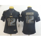 Women Nike Green Bay Packers #12 Aaron Rodgers Black Gold Vapor Untouchable Limited Jersey