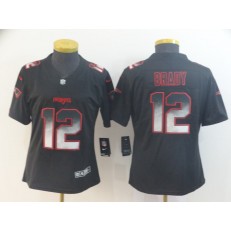 Women Nike New England Patriots #12 Tom Brady Black Arch Smoke Vapor Untouchable Limited Jerseys