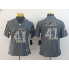 Women Nike New Orleans Saints #41 Alvin Kamara Gray Camo Vapor Untouchable Limited Jersey