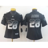Women Nike Oakland Raiders #28 Josh Jacobs Black Arch Smoke Vapor Untouchable Limited Jersey