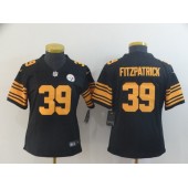 Women Nike Pittsburgh Steelers #39 Minkah Fitzpatrick Black Color Rush Limited Jersey