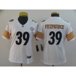 Women Nike Pittsburgh Steelers #39 Minkah Fitzpatrick White Vapor Untouchable Limited Jersey
