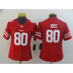 Women Nike San Francisco 49ers #80 Jerry Rice Red Vapor Untouchable Limited Jersey