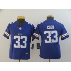 Youth Nike Minnesota Vikings #33 Dalvin Cook Purple Vapor Untouchable Player Limited Jersey