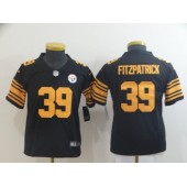 Youth Nike Pittsburgh Steelers #39 Minkah Fitzpatrick Black Color Rush Limited Jersey