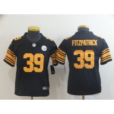 Youth Nike Pittsburgh Steelers #39 Minkah Fitzpatrick Black Color Rush Limited Jersey