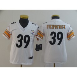 Youth Nike Pittsburgh Steelers #39 Minkah Fitzpatrick White Vapor Untouchable Limited Jersey