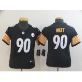 Youth Nike Pittsburgh Steelers #90 T.J. Watt Black Vapor Untouchable Limited Jersey