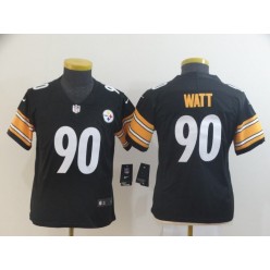 Youth Nike Pittsburgh Steelers #90 T.J. Watt Black Vapor Untouchable Limited Jersey