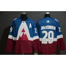 Colorado Avalanche #29 Nathan MacKinnon Blue Red 2020 NHL Stadium Series Adidas Jersey