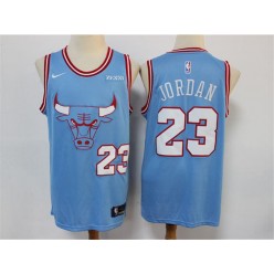 Chicago Bulls #23 Michael Jordan Light Blue 2019-20 City Edition Nike Swingman Jersey