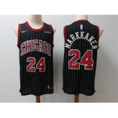 Chicago Bulls #24 Laur Markkanen Black Nike Swingman Jersey