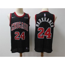 Chicago Bulls #24 Laur Markkanen Black Nike Swingman Jersey