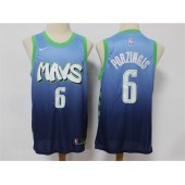 Dallas Mavericks #6 Kristaps Porzingis Blue 2019-20 City Edition Nike Swingman Jersey