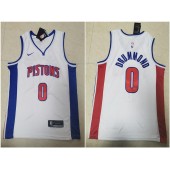Detroit Pistons #0 Andre Drummond White Nike Swingman Jersey