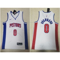 Detroit Pistons #0 Andre Drummond White Nike Swingman Jersey