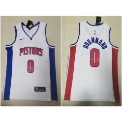 Detroit Pistons #0 Andre Drummond White Nike Swingman Jersey