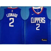Los Angeles Clippers #2 Kawhi Leonard Blue Nike Swingman Jersey