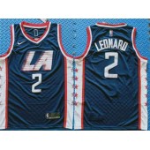 Los Angeles Clippers #2 Kawhi Leonard Navy City Edition Nike Swingman Jersey
