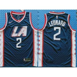 Los Angeles Clippers #2 Kawhi Leonard Navy City Edition Nike Swingman Jersey
