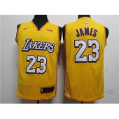 Los Angeles Lakers #23 Anthony Davis Yellow 2019-20 Nike City Edition Swingman Jersey