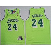 Los Angeles Lakers Bape #24 Kobe Bryant Green Hardwood Classics Mesh Jersey