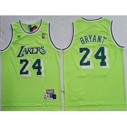 Los Angeles Lakers Bape #24 Kobe Bryant Green Hardwood Classics Mesh Jersey