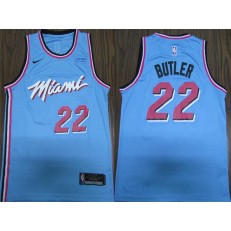 Miami Heat #22 Jimmy Butler Blue 2019-20 Nike City Edition Swingman Jersey