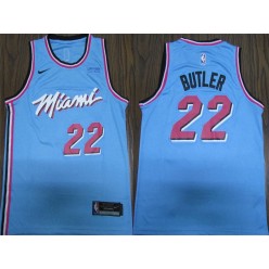 Miami Heat #22 Jimmy Butler Blue 2019-20 Nike City Edition Swingman Jersey