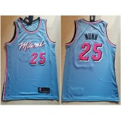 Miami Heat #25 Kendrick Nunn Blue City Edition Nike Swingman Jersey