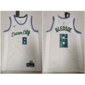 Milwaukee Bucks #6 Eric Bledsoe White 2019-20 Nike City Edition Swingman Jersey