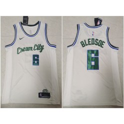 Milwaukee Bucks #6 Eric Bledsoe White 2019-20 Nike City Edition Swingman Jersey