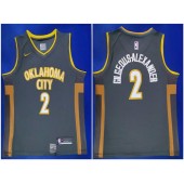 Oklahoma City Thunder #2 Shai Gilgeous Alexander Black City Edition Nike Swingman Jersey