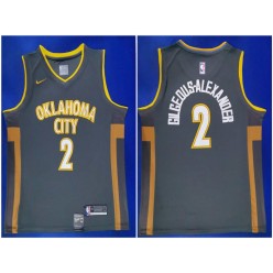 Oklahoma City Thunder #2 Shai Gilgeous Alexander Black City Edition Nike Swingman Jersey