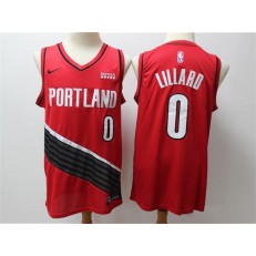 Portland Trail Blazers #0 Damian Lillard Red City Edition Nike Swingman Jersey