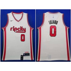 Portland Trail Blazers #0 Damian Lillard White 2019-20 Nike Swingman Jerseys