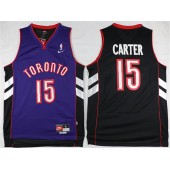 Toronto Raptors #15 Vince Carter Black Purple Nike Mesh Swingman Jersey