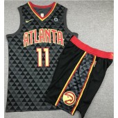Atlanta Hawks #11 Trae Young Black Nike Swingman Jersey With Shorts