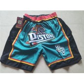 Detroit Pistons Green Pockets Just Don Mesh Shorts
