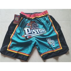 Detroit Pistons Green Pockets Just Don Mesh Shorts