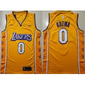 Los Angeles Lakers #0 Kyle Kuzma Yellow 2019-20 City Edition Nike Swingman Jersey