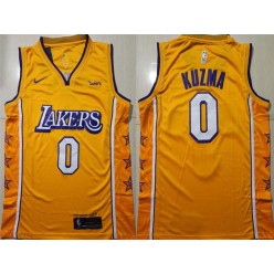 Los Angeles Lakers #0 Kyle Kuzma Yellow 2019-20 City Edition Nike Swingman Jersey