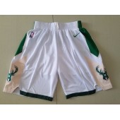 Milwaukee Bucks White Nike Shorts