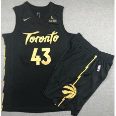 Toronto Raptors #43 Pascal Siakam Black City Edition Nike Swingman Jersey With Shorts