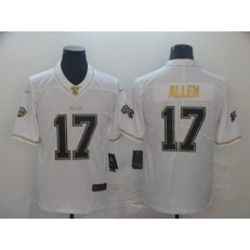 Buffalo Bills #17 Josh Allen White Gold Vapor Untouchable Limited Nike NFL Men Jersey