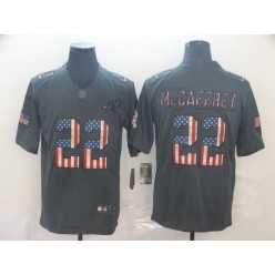 Carolina Panthers #22 Christian McCaffrey 2019 Salute To Service USA Flag Fashion Limited Nike NFL Men Jersey