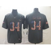 Chicago Bears #34 Walter Payton 2019 Salute To Service USA Flag Fashion Limited Nike NFL Men Jersey