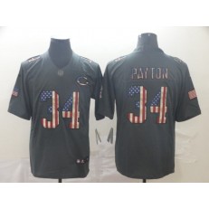 Chicago Bears #34 Walter Payton 2019 Salute To Service USA Flag Fashion Limited Nike NFL Men Jersey
