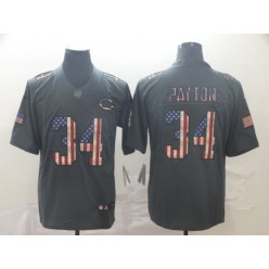 Chicago Bears #34 Walter Payton 2019 Salute To Service USA Flag Fashion Limited Nike NFL Men Jersey